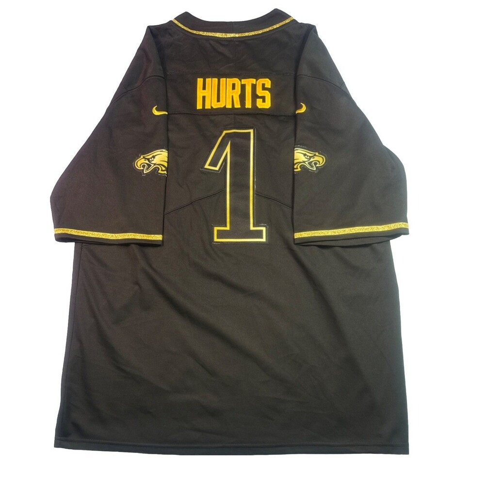Nike Philadelphia Eagles Jalen Hurts NFL On Field Jersey Size L Black Yellow - Picture 6 of 8